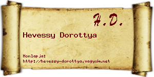 Hevessy Dorottya névjegykártya